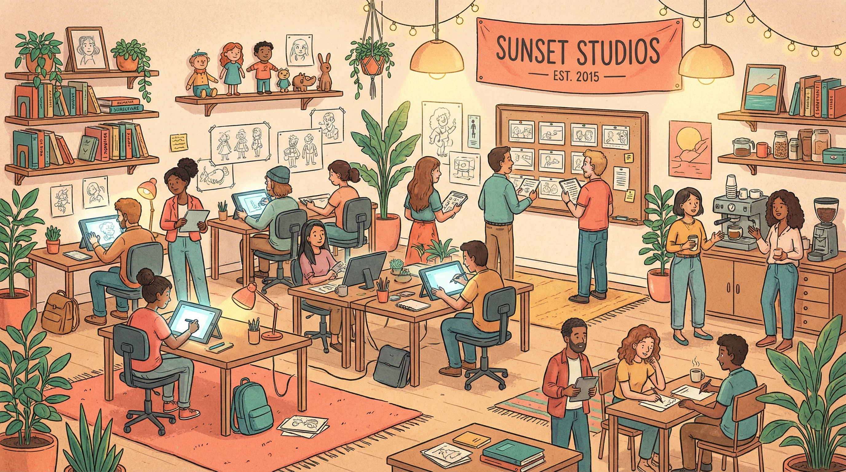 男同动漫 | 全球男同动漫社区平台 | 高清电影与动漫在线畅享创始团队在动画工作室中的合影